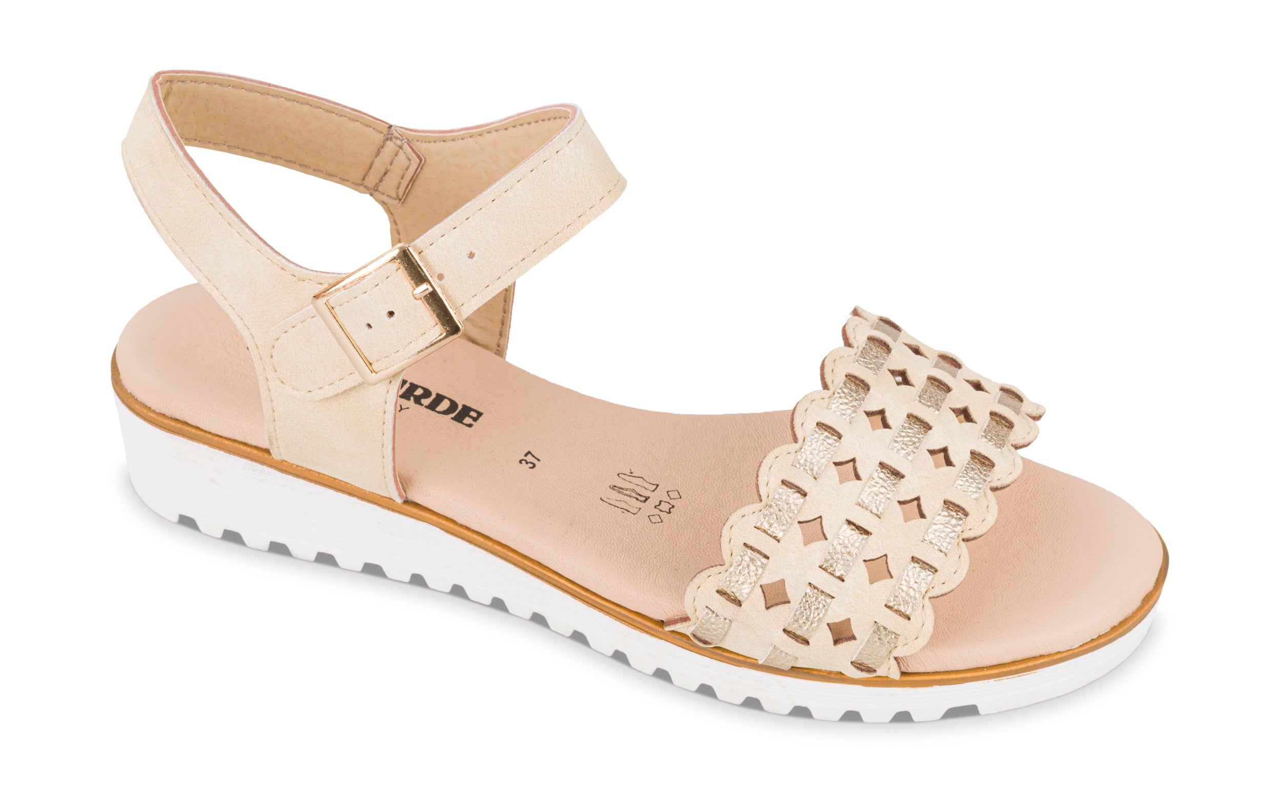 Sandalo Donna VALLEVERDE In Elastan - CODICE 25322, Nero, Tacco Piatto, Plantare Morbido - Foto 6